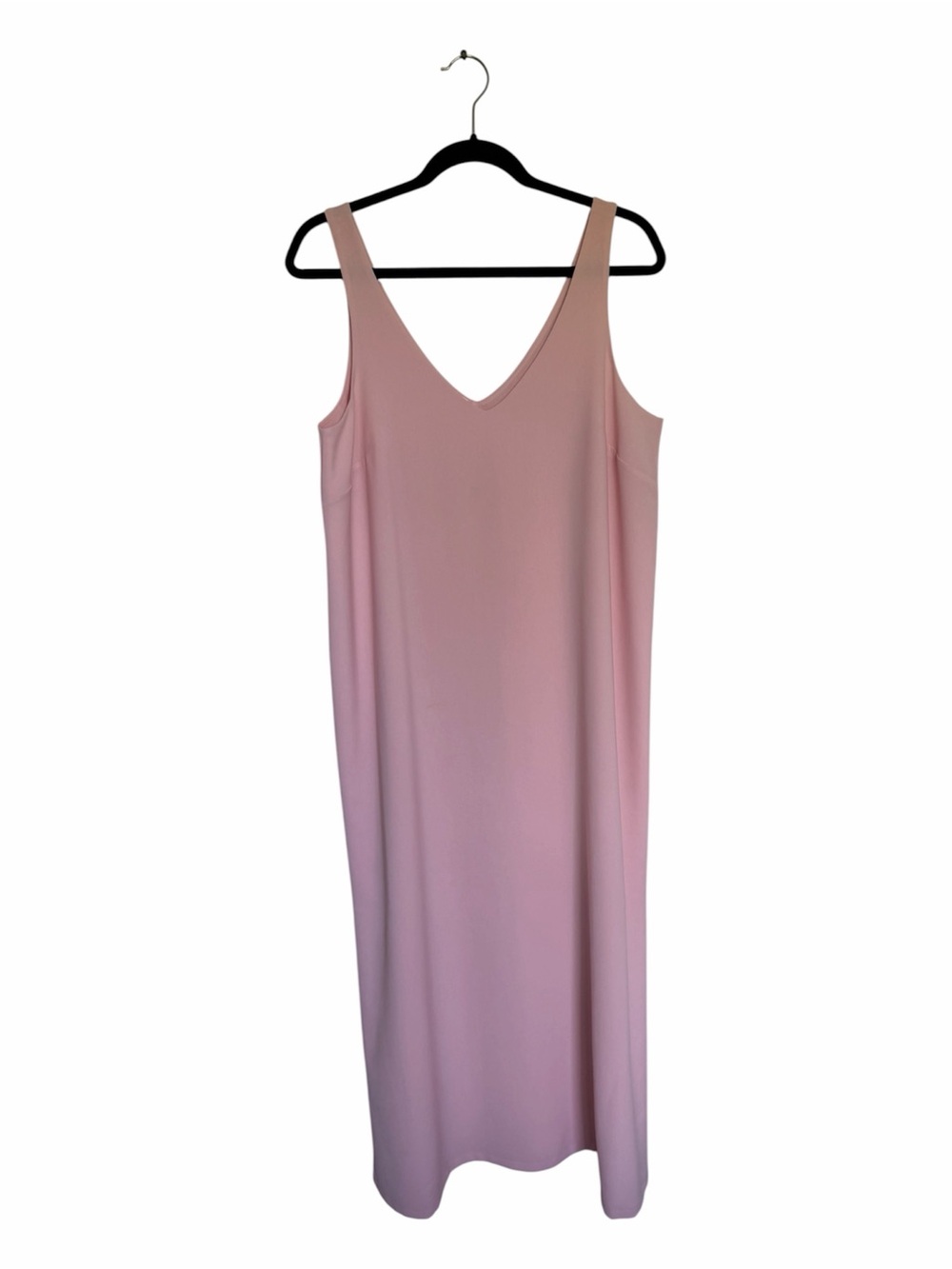 Blush Pink Sleeveless Ankle Length Maxi Dress Size Large Built In Slip